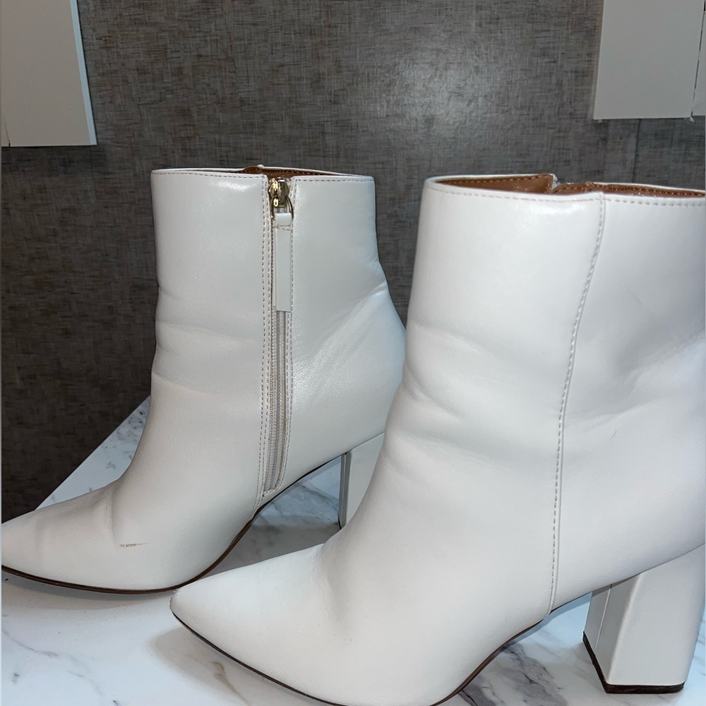 Madden girl white ankle boots